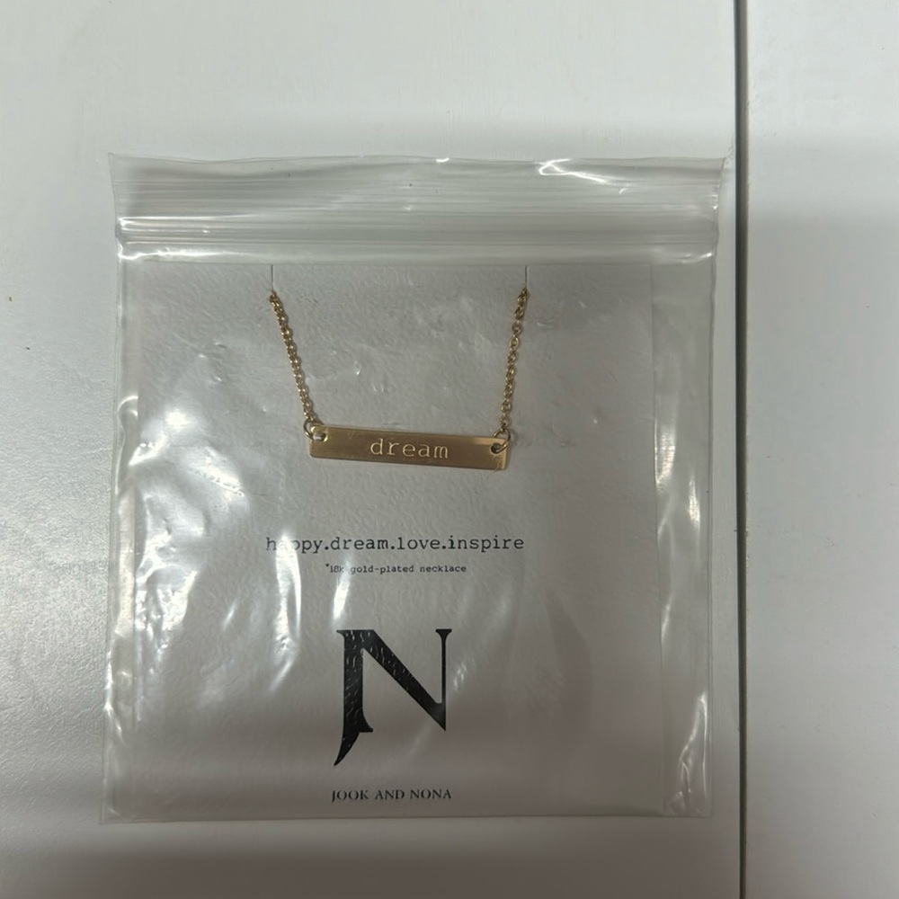 JOOK AND NONA HAPPY DREAM LOVE INSPIRE 18k GOLD -PLATED NECKLACE